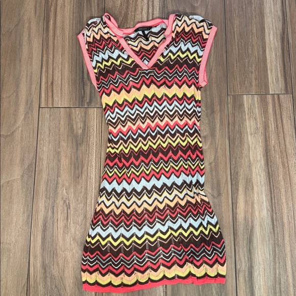 BCBGMaxAzria Multicolor Chevron Knit Dress - Picture 1 of 3